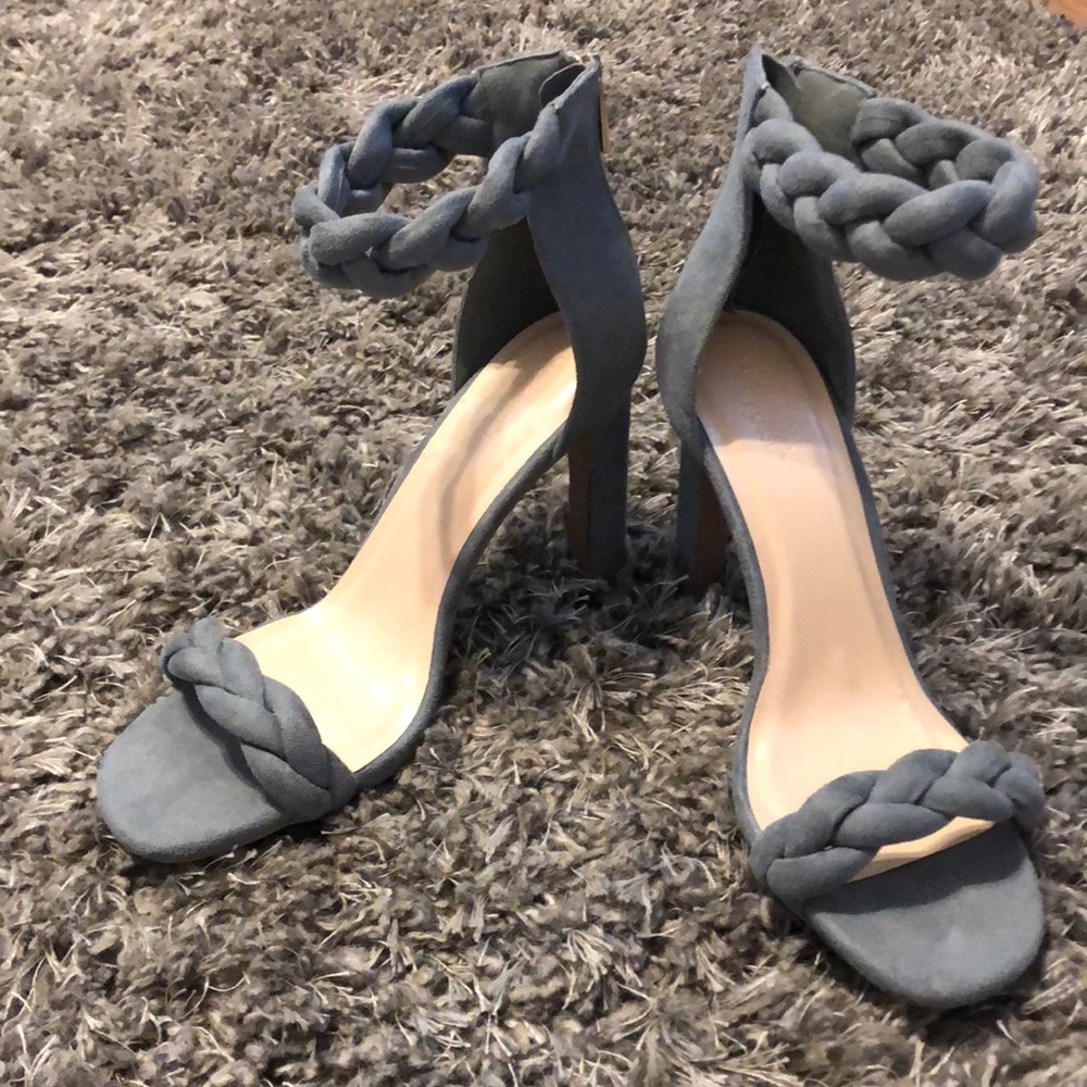 Grey blue heels